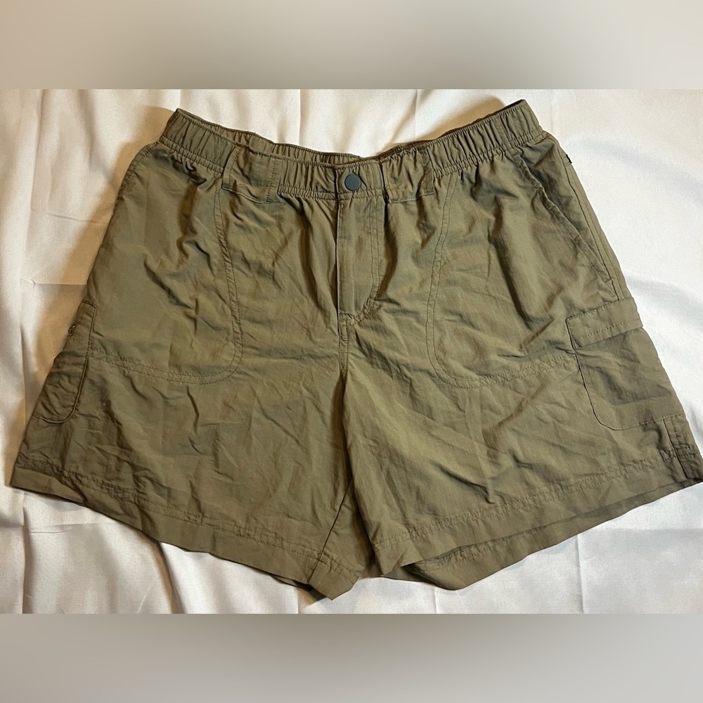 Columbia Womens Med Nylon Tan Hiking Shorts